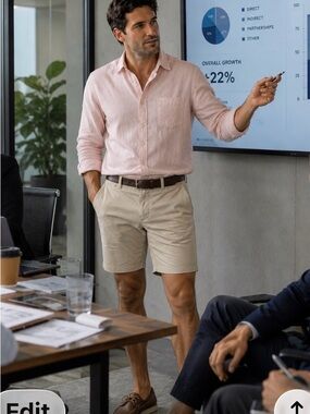 J. Crew Beige Flat-Front Chino Shorts